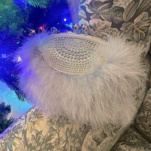 RARE genuine COACH ostrich feather evening purse